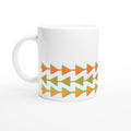 Retro Triangles White 11oz Ceramic Mug Default Title White 11oz Mug Globally Fulfilled Retro