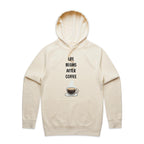 Life Begins After Coffee - Mens Hoodie Ecru Mens Hoodie Coffee Printed In Australia