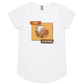 Coffee To The Rescue - Womens Scoop Neck T-Shirt White Womens Scoop Neck T-shirt Coffee Printed In Australia