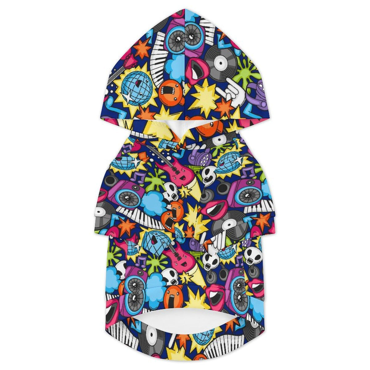 Sticker Music Pet Hoodie (Large Size)