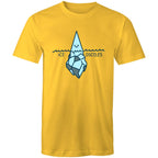 Ice-Osceles, Isosceles, Maths - Mens T-Shirt Yellow Mens T-shirt Maths Printed In Australia