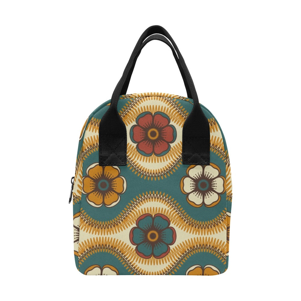 Vintage Floral - Zipper Lunch Bag One Size Zipper Lunch Bag Printed Offshore