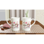 You're The Sugar To My Tea, Valentine - White 10oz Porcelain Slim Mug Porcelain Mug Food Globally Fulfilled Love