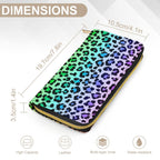 Rainbow Leopard Print - PU Leather Wallet