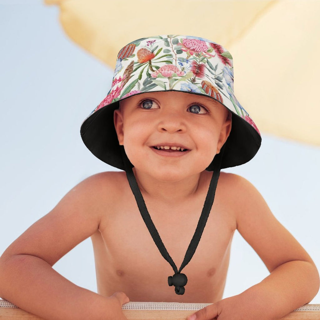 Australian Flowers Kids Bucket Hat Kids Bucket Hat Plants Printed Offshore