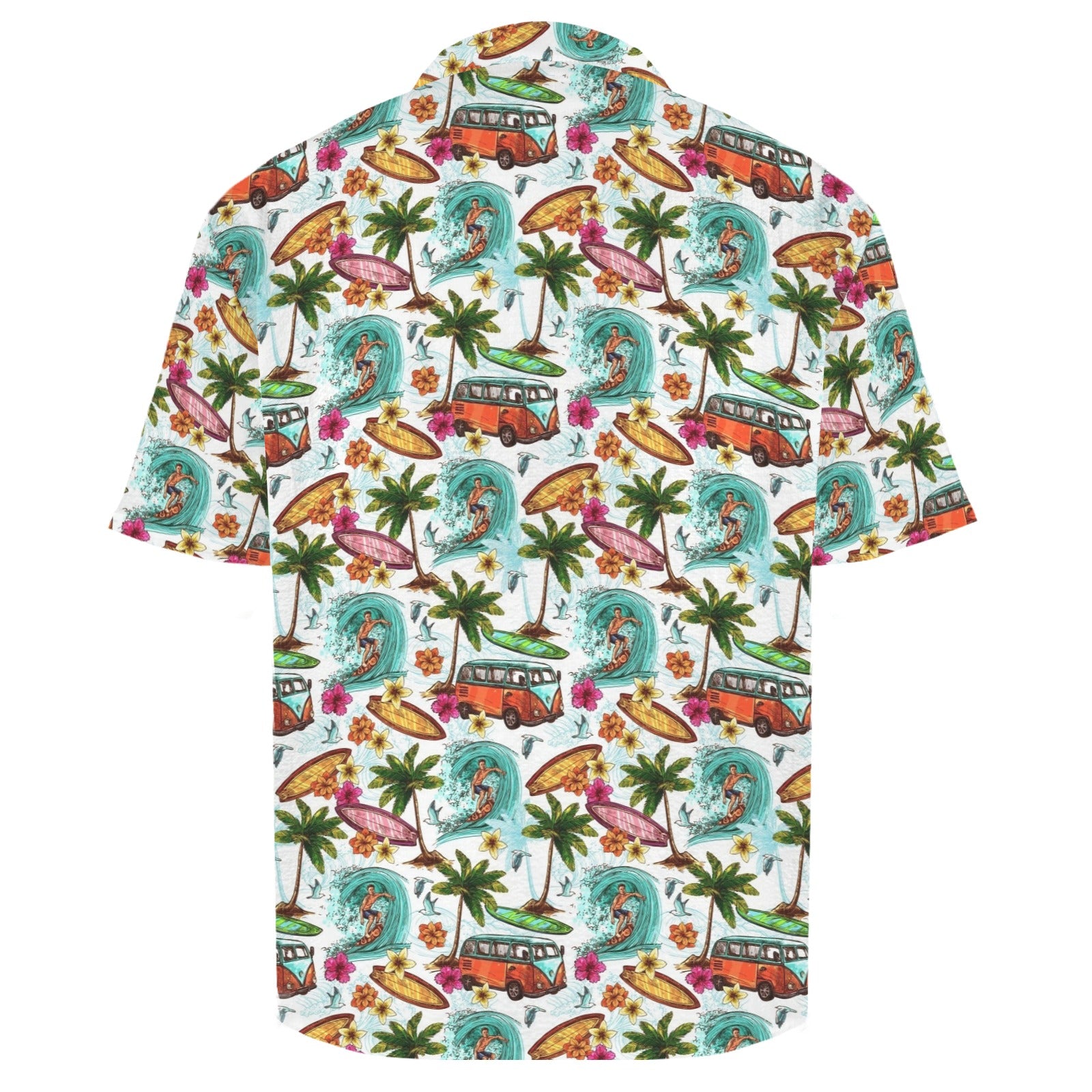 Surfing Safari Men's Crinkle Hawaiian Shirt