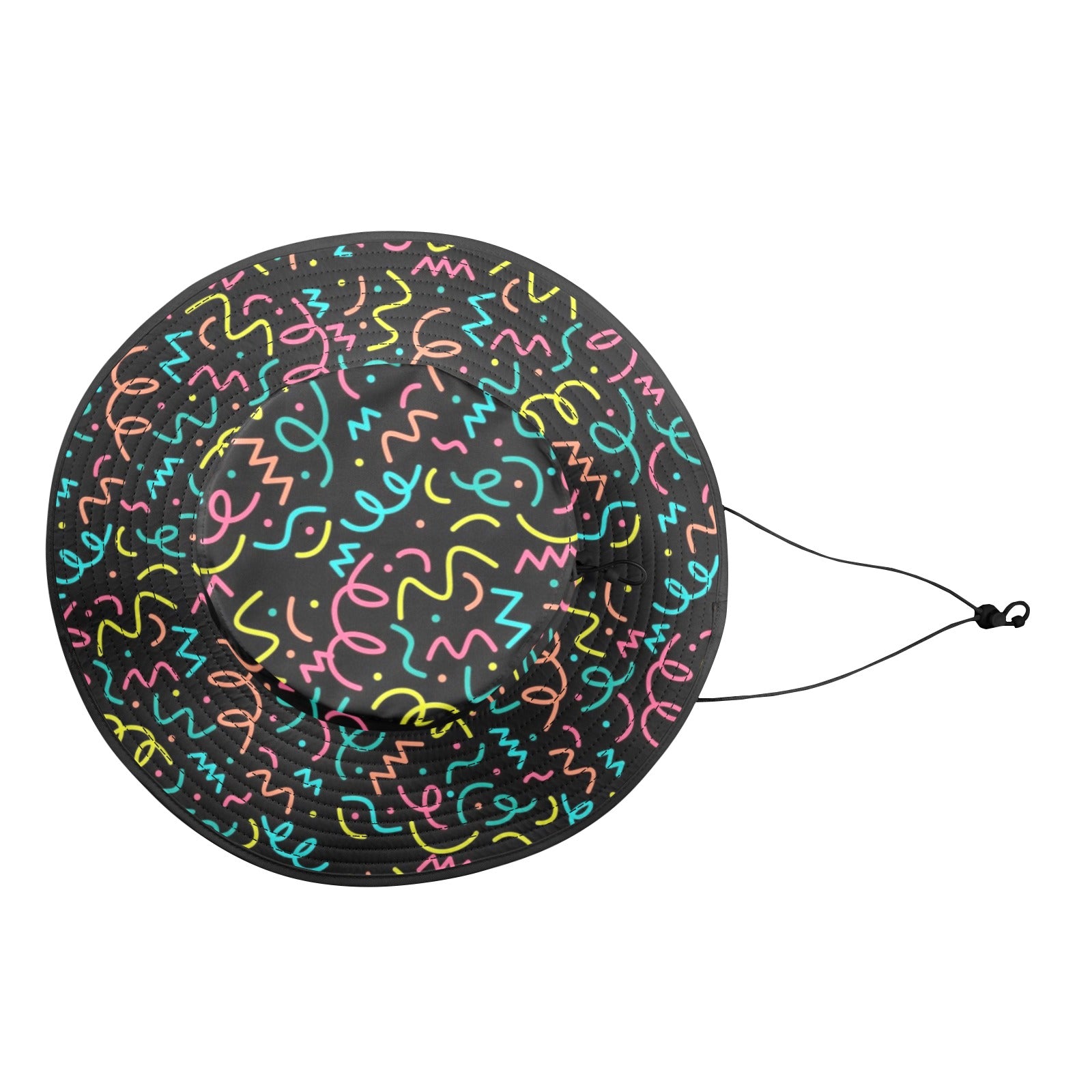 Squiggle Time Wide Brim Bucket Hat Wide Brim Bucket Hat Printed Offshore