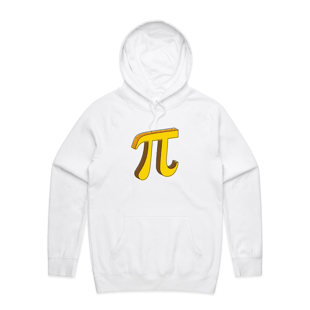 Pi - Mens Hoodie White Mens Hoodie Maths Printed In Australia Science