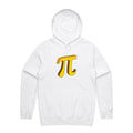Pi Men's AS Colour Hoodie White Mens Hoodie Maths Printed In Australia Science