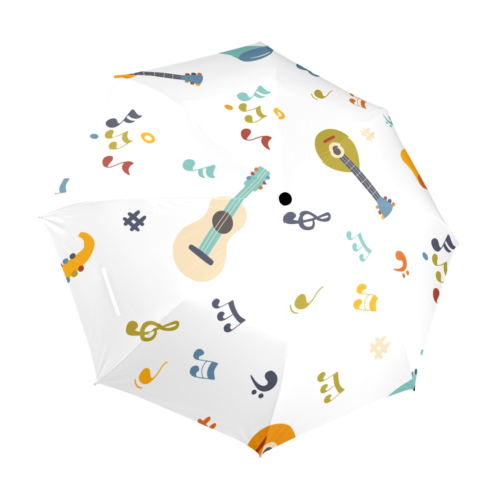 Guitar Music - Semi-Automatic Foldable Umbrella (Model U12) One Size Semi-Automatic Foldable Umbrella (U12)