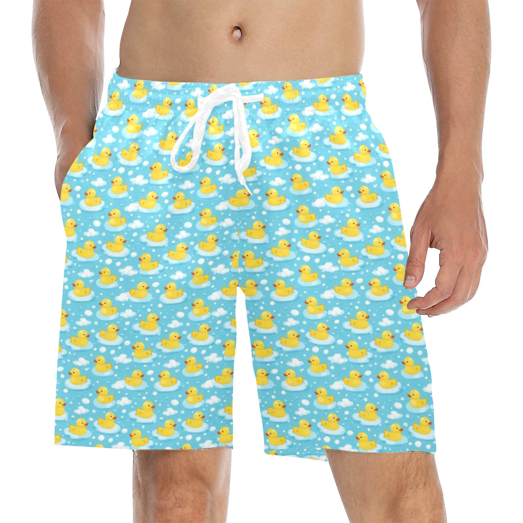 Rubber Ducks Men's Mid-Length Beach Shorts 5XL Men's Mid-Length Beach Shorts animal Printed Offshore