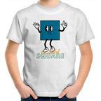 I'm A Total Square - Kids Youth T-Shirt White Kids Youth T-shirt Maths Printed In Australia