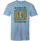 Love Is All We Need - Mens T-Shirt Carolina Blue Mens T-shirt Love Printed In Australia