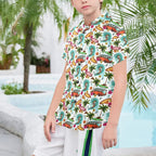 Surfing Safari Senior Kids Hawaiian Shirt