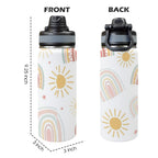 Pastel Rainbows - Insulated Water Bottle with Dual-Use Lid (18oz) Insulated Water Bottle with Dual-Use Lid (18oz) Printed Offshore