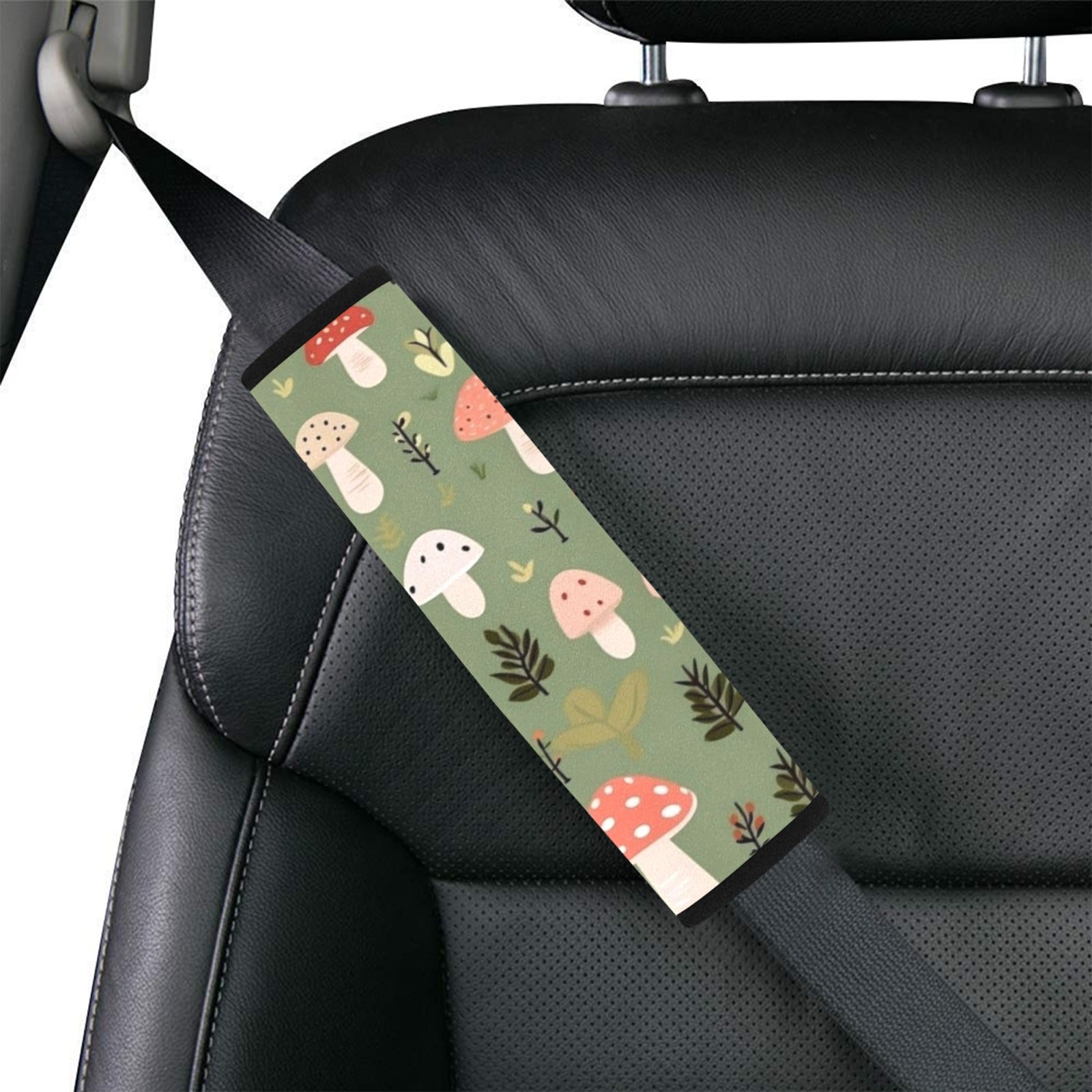 Toadstools Car Seat Belt Cover 7''x10'' (Pack of 2) Car Seat Belt Cover 7x10 (Pack of 2) Plants Printed Offshore