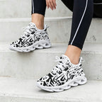 Graffiti White Women's Twisted Sole Sneakers