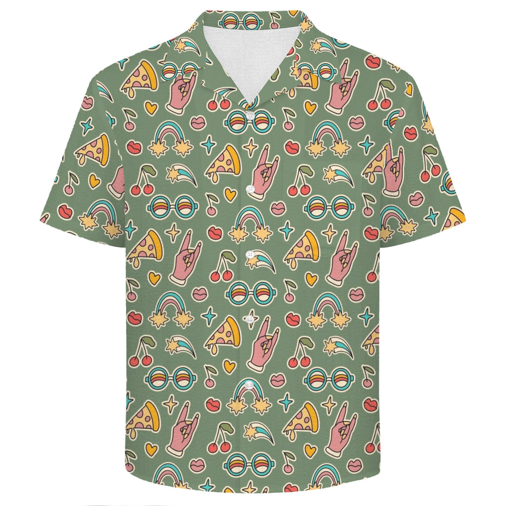 Groovy Retro Men's Crinkle Hawaiian Shirt