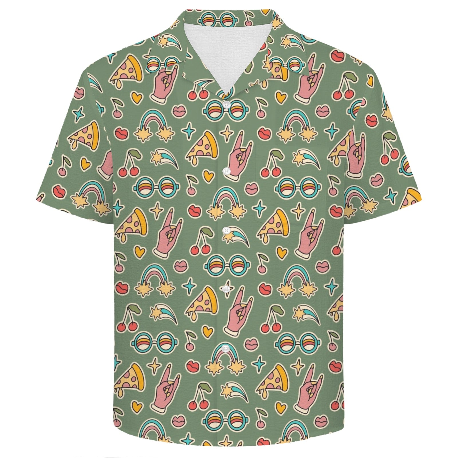 Groovy Retro Men's Crinkle Hawaiian Shirt