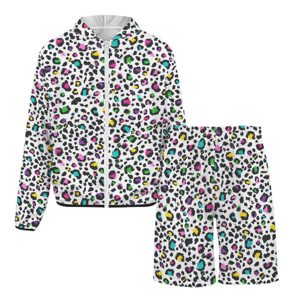 Animal Print In Colour Men's Lightweight Sun Hoodie & Shorts Set Men's Lightweight Sun Hoodie & Shorts animal Printed Offshore