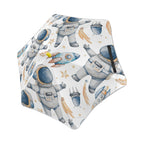 Astronauts And Rocket Ships Kids Safe Round Corner Umbrella