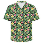 Frangipani Men's Crinkle Hawaiian Shirt