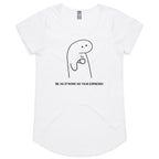 Be As Strong As Your Espresso - Womens Scoop Neck T-Shirt White Womens Scoop Neck T-shirt Coffee Printed In Australia