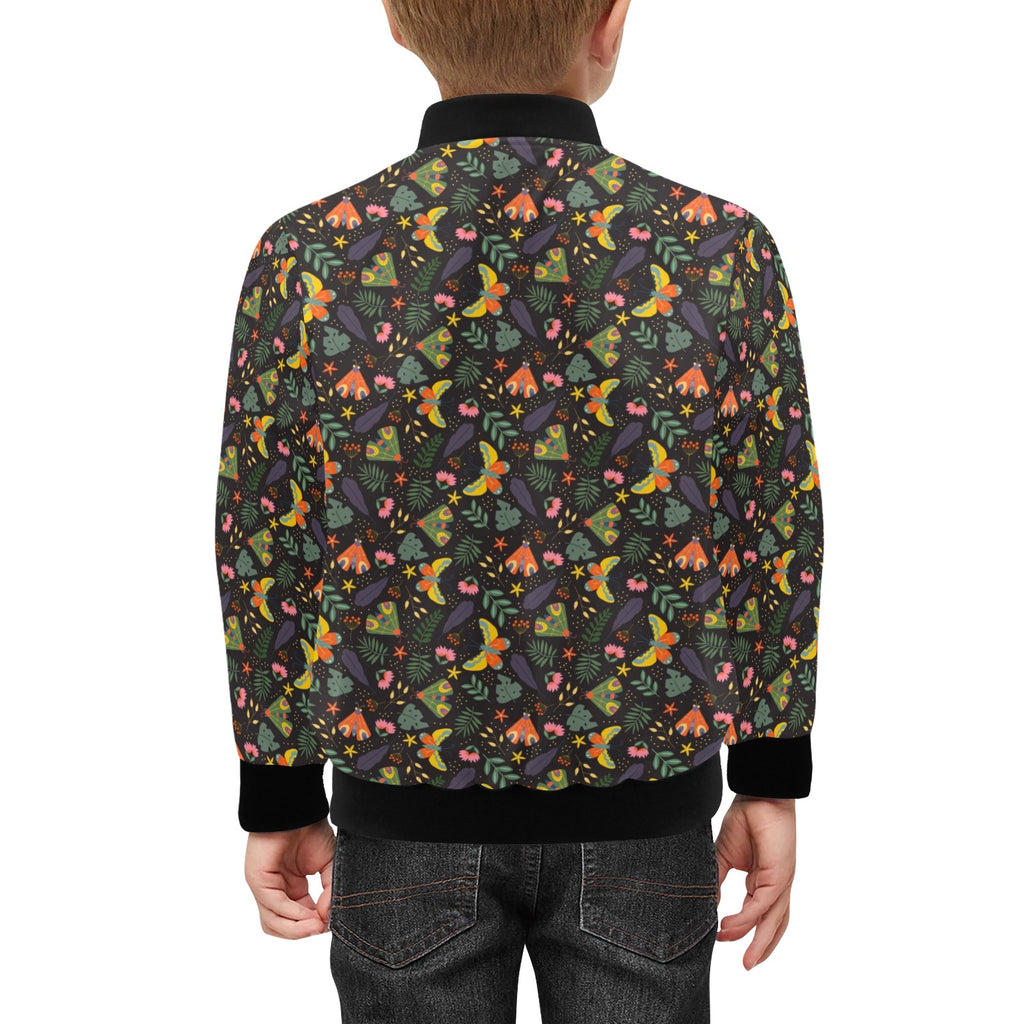 Dark Butterfly Kids Bomber Jacket Kids Bomber Jacket animal Printed Offshore