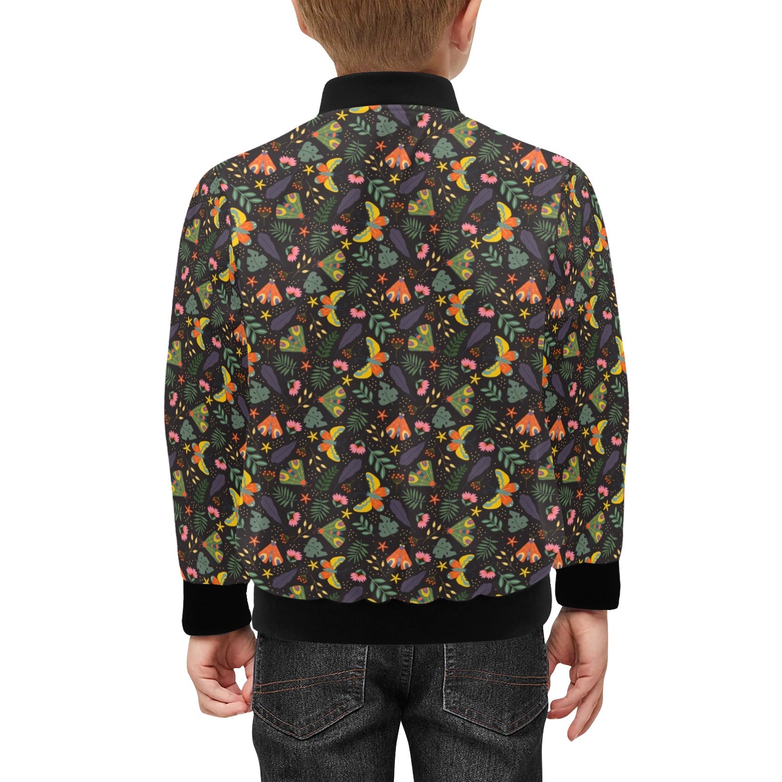 Dark Butterfly Kids Bomber Jacket Kids Bomber Jacket animal Printed Offshore
