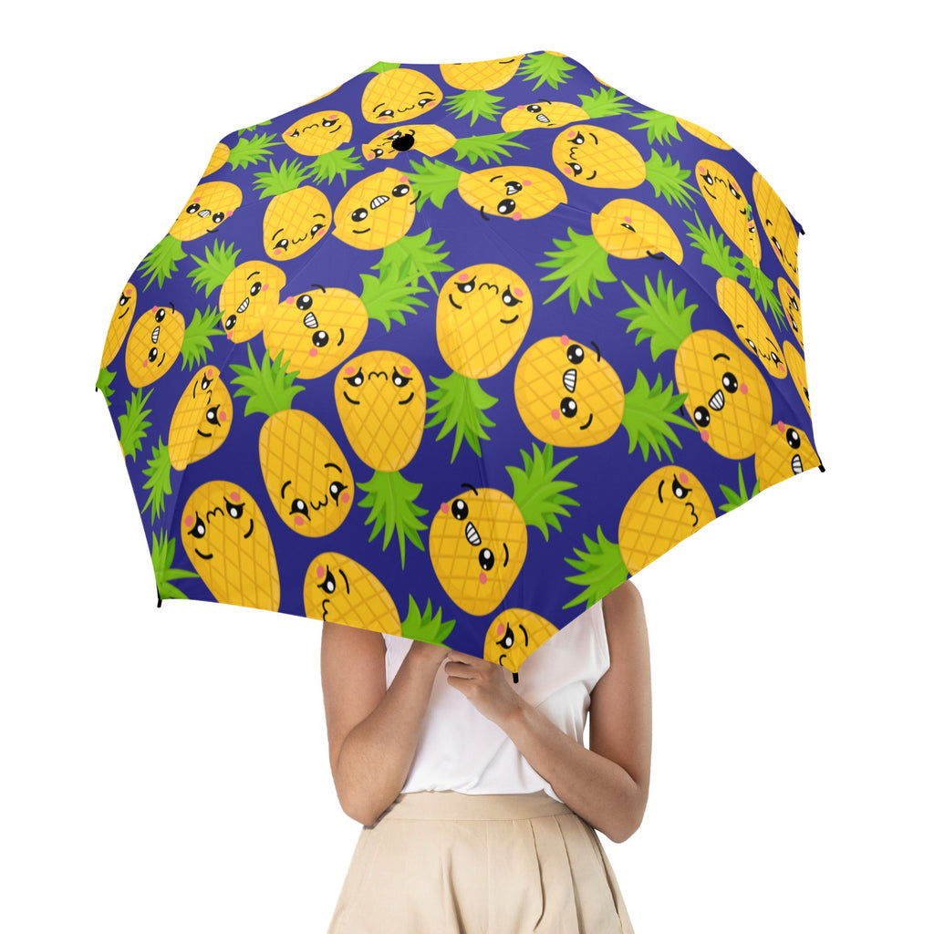 Cool Pineapples - Semi-Automatic Foldable Umbrella (Model U12) Semi-Automatic Foldable Umbrella (U12)