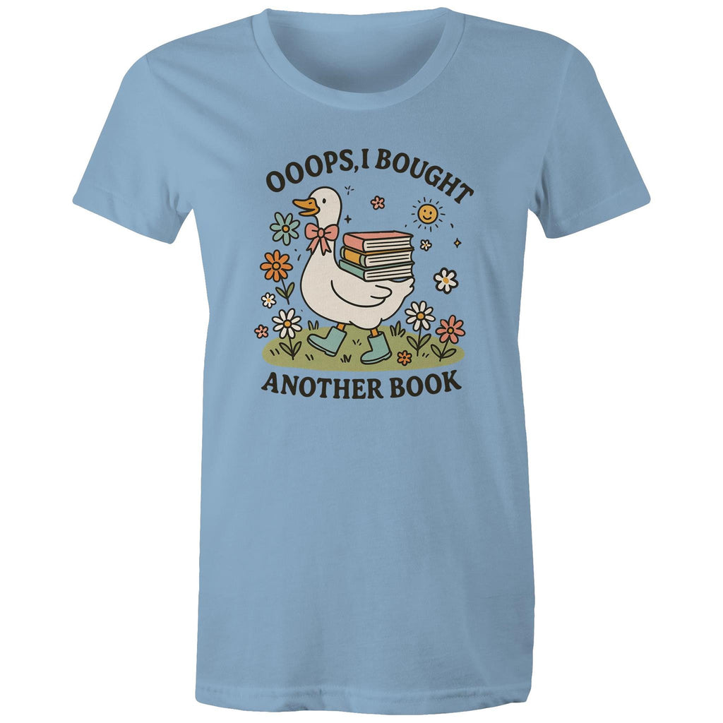 Oops, I Bought Another Book - Womens T-shirt Carolina Blue Womens T-shirt animal Printed In Australia Reading