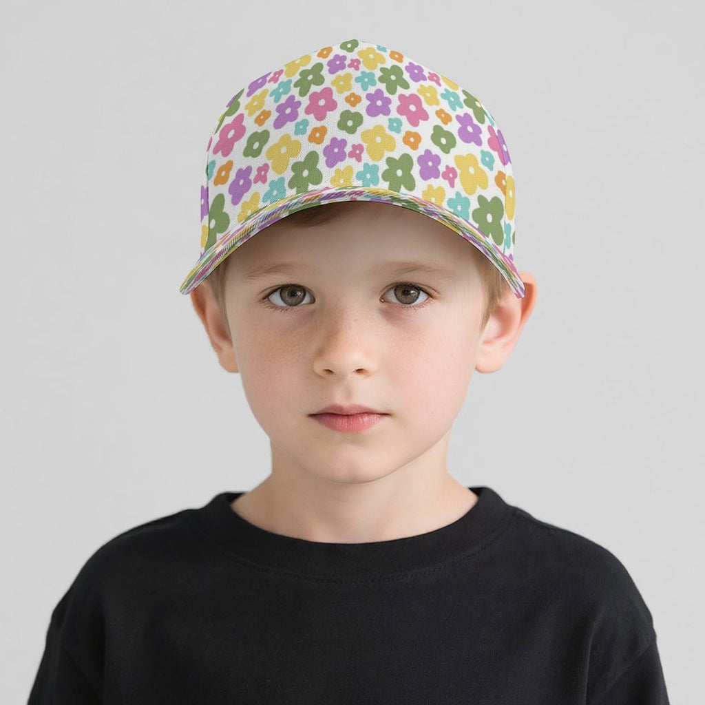 Pastel Flowers Kids Baseball Cap