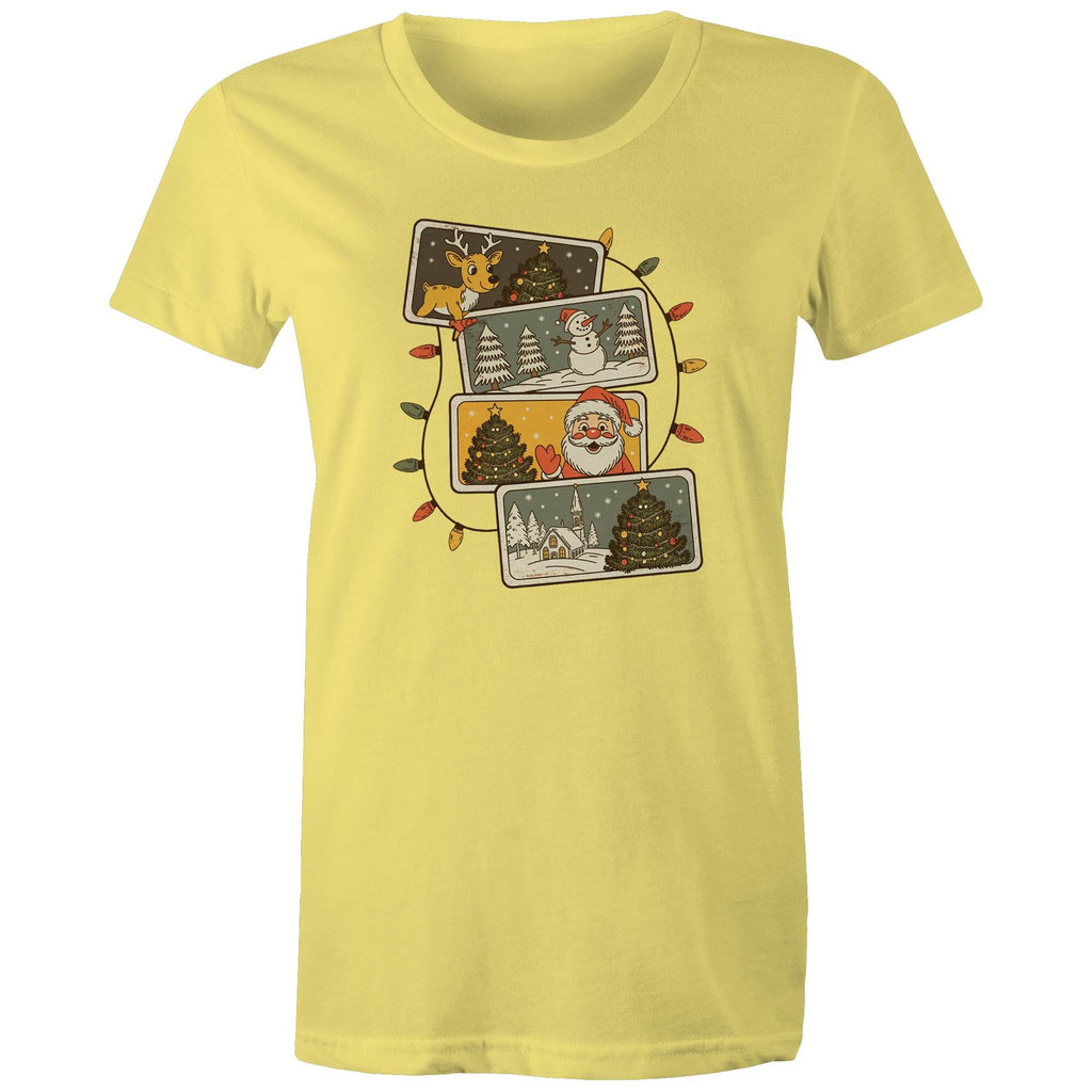 Retro Christmas Cards - Womens T-shirt