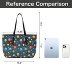 Galaxy - Leather Tote Bag-Large