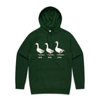 Duck Duck Goose - Mens Hoodie Forest Green Mens Hoodie animal Printed In Australia