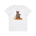 Cat Surfing On Pizza Kid's AS Colour T-shirt