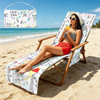 Colourful Maths Formulas Beach Chair Towel Cover with Side Pockets