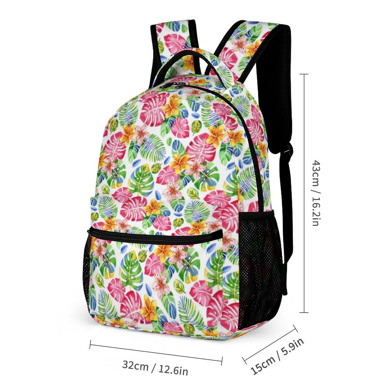 Bright Painted Tropical Backpack, Lunch Bag & Pencil Case Set