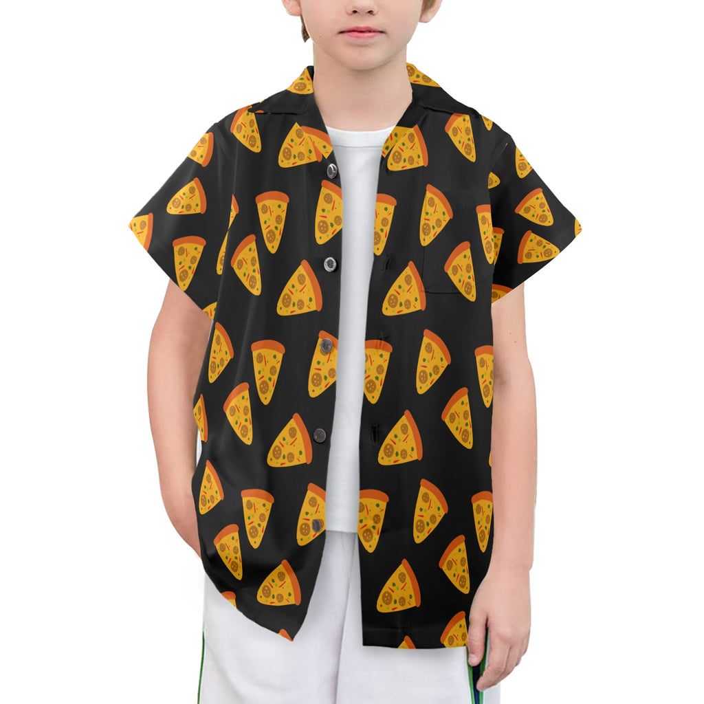 Pizzas Senior Kids Hawaiian Shirt Senior Kids Hawaiian Shirt 8-15 Food Printed Offshore