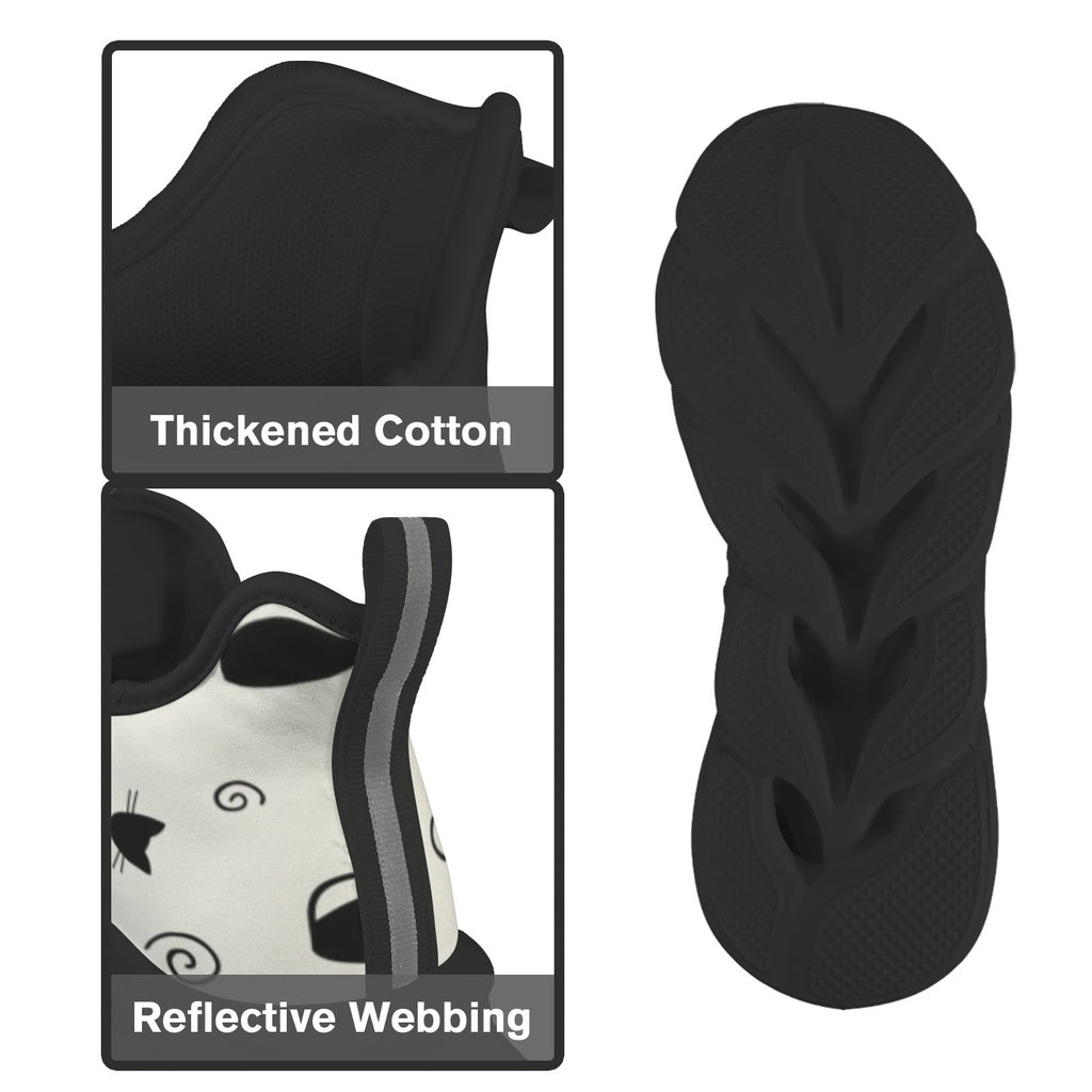 Black Cats Women's Twisted Sole Sneakers