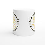 More Gratitude, Less Attitude - White 11oz Ceramic Mug White 11oz Mug Globally Fulfilled motivation positivity retro