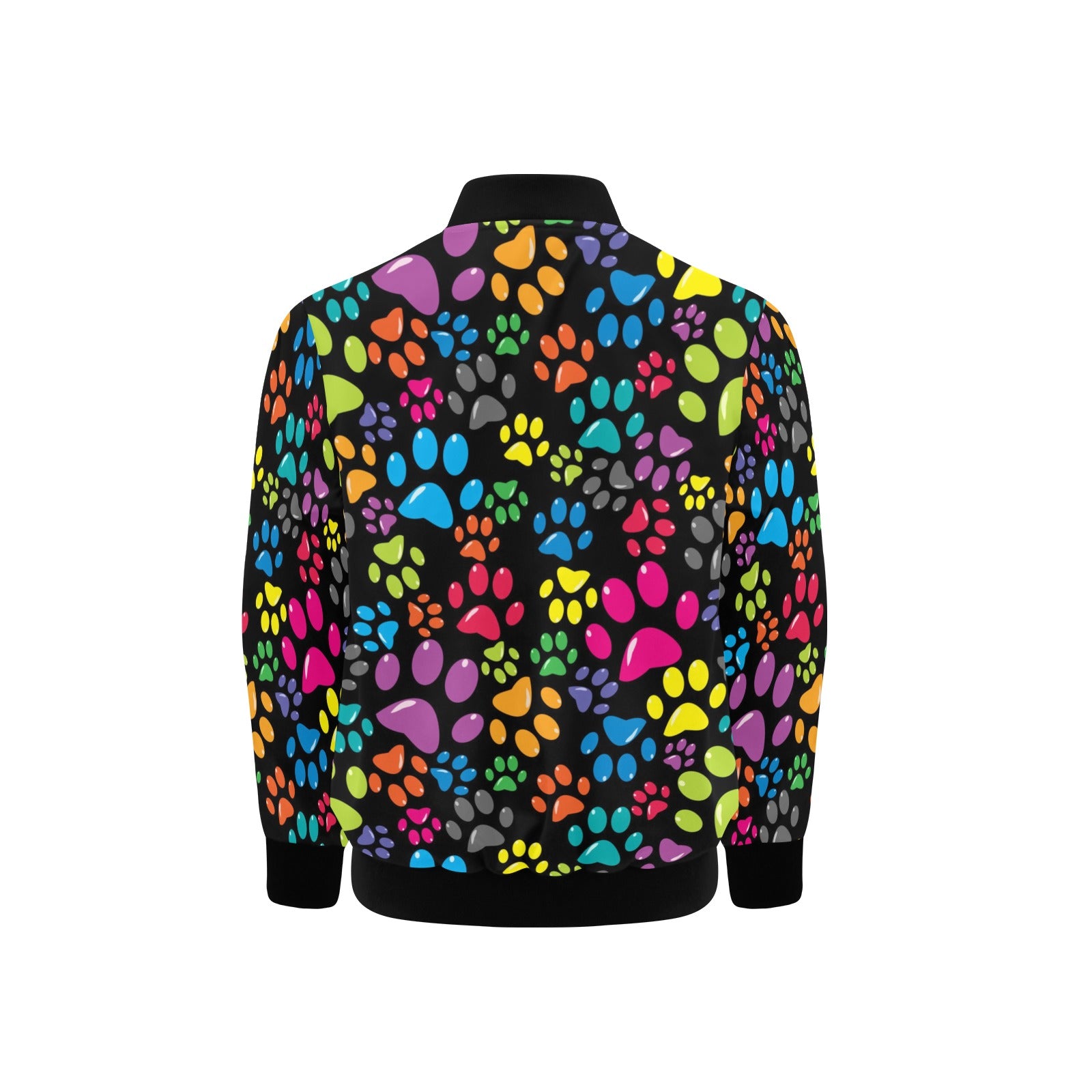 Colourful Dog Paws Kids Bomber Jacket Kids Bomber Jacket animal Printed Offshore