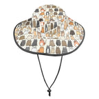 Lots Of Cats Wide Brim Bucket Hat Wide Brim Bucket Hat animal Printed Offshore