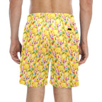 Tropical Fruit Drink Men's Mid-Length Beach Shorts Men's Mid-Length Beach Shorts Food Printed Offshore