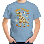 Spookysaurus, Halloween Dinosaur - Kids Youth T-Shirt Carolina Blue Kids Youth T-shirt Halloween Printed In Australia