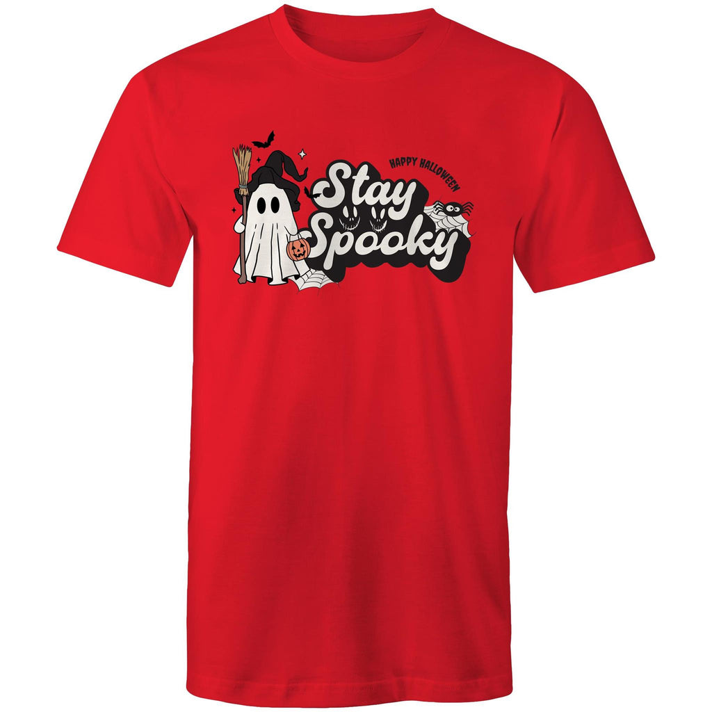 Stay Spooky, Halloween - Mens T-Shirt Red Mens T-shirt Halloween Printed In Australia