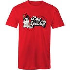 Stay Spooky, Halloween - Mens T-Shirt Red Mens T-shirt Halloween Printed In Australia