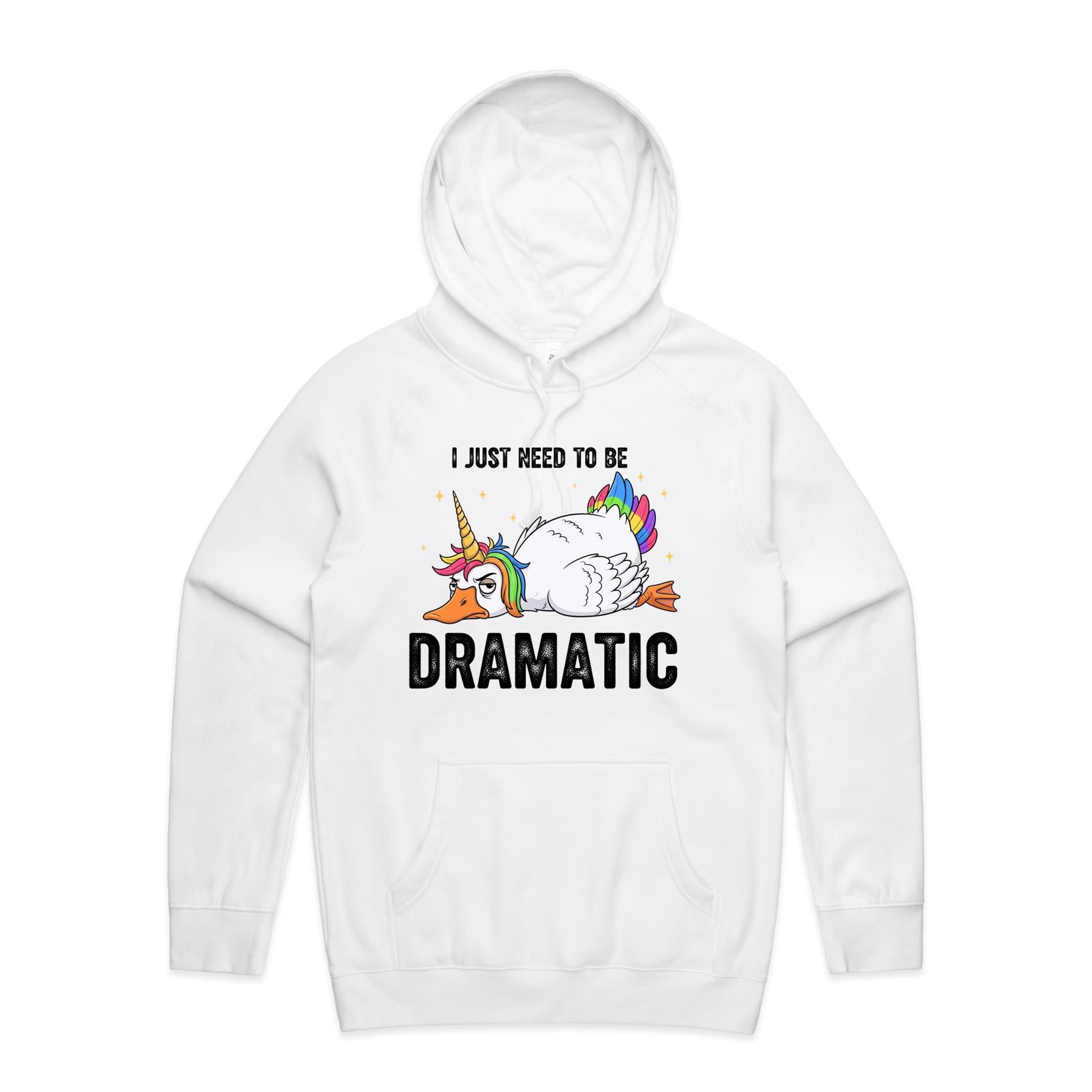 Dramatic Rainbow Goose Men's AS Colour Hoodie White Mens Hoodie animal Printed In Australia