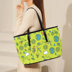 Go Green - Leather Tote Bag-Large
