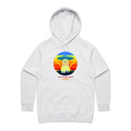 Mornings Need Coffee - Womens Hoodie White Marle Womens Hoodie Coffee Printed In Australia